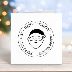 Merry Christmas Santa Rubber Stamp