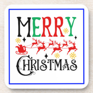 Merry Christmas Santa Sleigh-61049 T-Shirt Hoodie Coaster