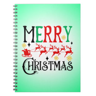 Merry Christmas Santa Sleigh-61049 T-Shirt Notebook