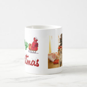 Merry Christmas Santa Sleigh photo script Coffee Mug