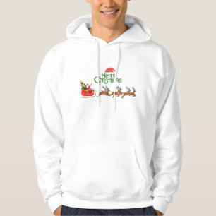 Merry Christmas Santa Sleigh with Reindeer – Festi Hoodie