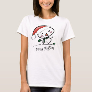 Merry Christmas Santa Snowman T-Shirt