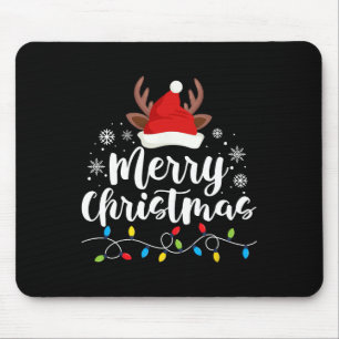 Merry Christmas Santa Squad Reindeer Funny Xmas Gi Mouse Pad