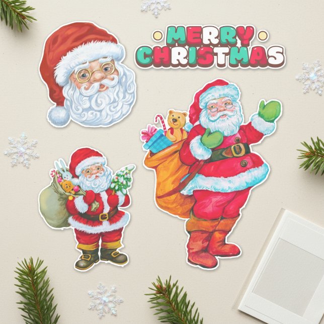 Merry Christmas Santa Stickers (Merry Christmas Santa Stickers)