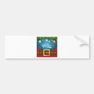 Merry Christmas Santa Suit Bumper Sticker