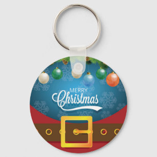 Merry Christmas Santa Suit Key Ring