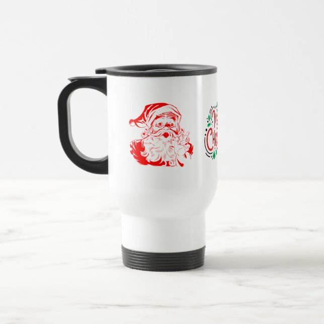 Merry Christmas – Santa  Travel Mug (Left)