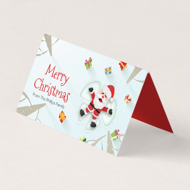 Merry Christmas Santa Treat Goodie Bag Tag (Front)