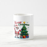 Merry Christmas  | Santa & Tree Design Coffee Mug<br><div class="desc">Celebrate the holidays in style with this fun and festive Merry Christmas T-Shirt! Featuring a joyful Santa Claus and a beautifully decorated Christmas tree, this holiday shirt is perfect for kids, adults, and anyone who loves Christmas magic. Ideal for holiday parties, Christmas morning photos, or as a thoughtful gift for...</div>