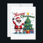 Merry Christmas  | Santa & Tree Design Postcard<br><div class="desc">Celebrate the holidays in style with this fun and festive Merry Christmas T-Shirt! Featuring a joyful Santa Claus and a beautifully decorated Christmas tree, this holiday shirt is perfect for kids, adults, and anyone who loves Christmas magic. Ideal for holiday parties, Christmas morning photos, or as a thoughtful gift for...</div>