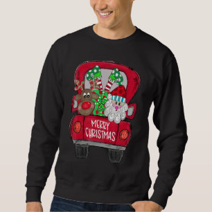 Merry Christmas Santa Truck With Santa Claus Sweatshirt