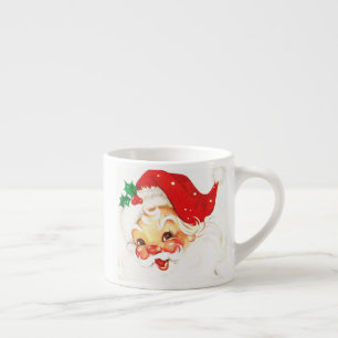 Merry Christmas Santa Vintage Red Hat cute kawaii Espresso Cup