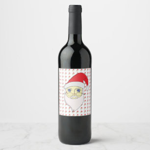 Merry Christmas Santa Wine Label