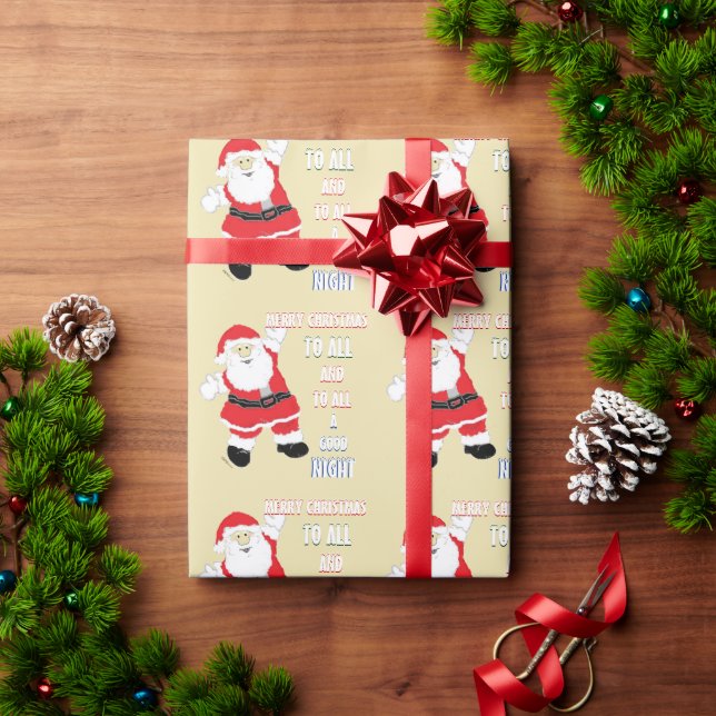 Merry Christmas Santa Wrapping Paper (Holiday Gift)
