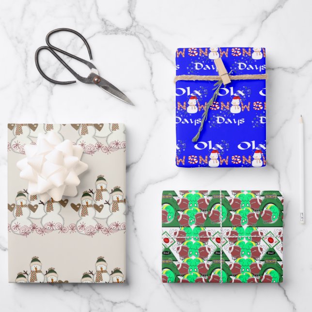 Merry Christmas Santa Wrapping Paper Sheets (Front)