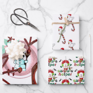Merry Christmas Santa Wrapping Paper Sheets