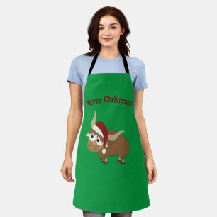 Merry Christmas Santa Yak Apron