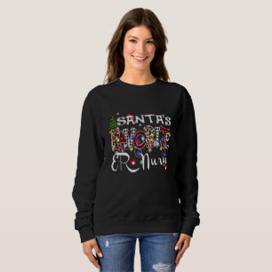 Merry Christmas Santa's Favorite ER Nurse Xmas Sweatshirt