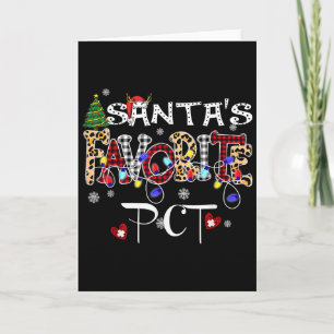 Merry Christmas Santa's Favorite Pct Patient Care Card
