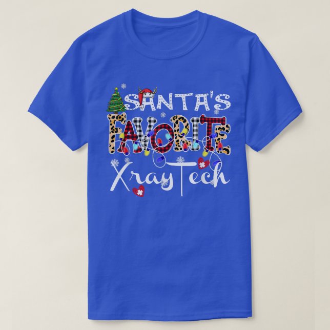 Merry Christmas Santas Favorite Xray Tech Xmas Lig T-Shirt (Design Front)