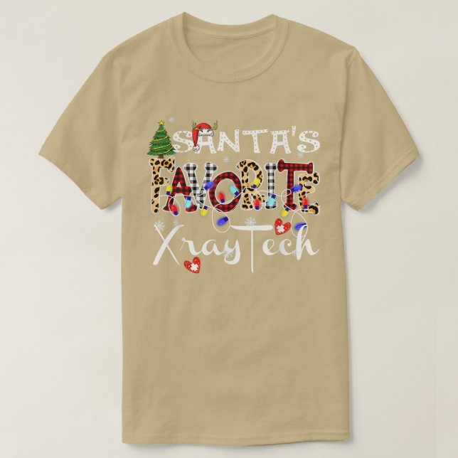 Merry Christmas Santas Favourite Xray Tech Xmas Li T-Shirt (Design Front)