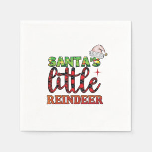 Merry Christmas Santas Little Reindeer Napkin