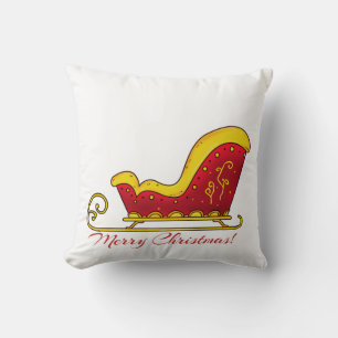 Merry Christmas Santa's sledge  Cushion