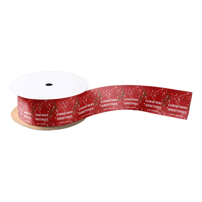 Merry Christmas Satin Ribbon (Spool)