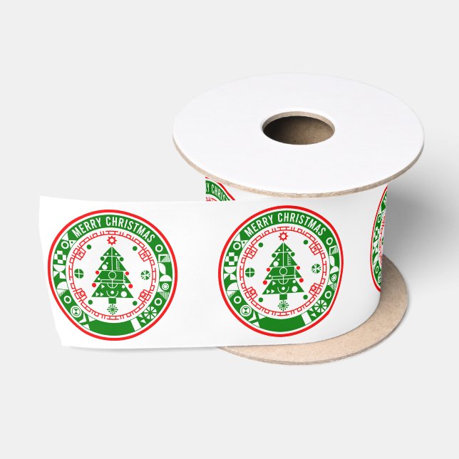 Merry Christmas Satin Ribbon (Spool)