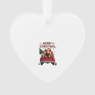Merry Christmas Scottish Highland Cow Xmas Farm An Ornament