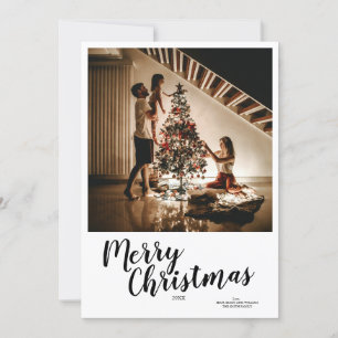 Merry Christmas Script Custom Trees Card