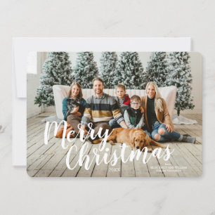 Merry Christmas Script Custom Trees Card