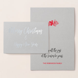 Merry Christmas Script Design Holiday Card