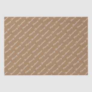 Merry Christmas Script Gold Tissue Paper