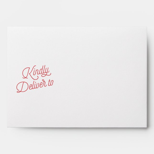 Merry Christmas Script Holiday Envelope (Front)
