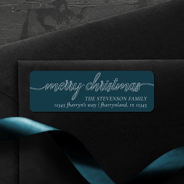 Merry Christmas Script | Moody Dark Teal Address (Creator Uploaded)