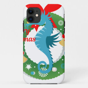 merry christmas seahorse Case-Mate iPhone case