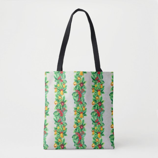 Merry Christmas seamless pattern with garlands. Wa Tote Bag (Front)