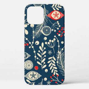Merry Christmas: Seamless Winter Vintage iPhone 12 Case