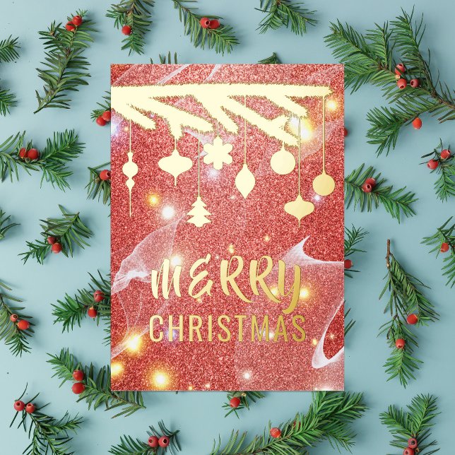 Merry Christmas Seasonal Festive Red Glitter Gold  (Creator Uploaded)
