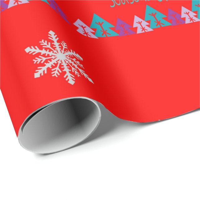 Merry Christmas Season's Greetings Wrapping Paper (Roll Corner)