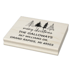 Merry Christmas Self-Inking Stamp Holiday Cards,