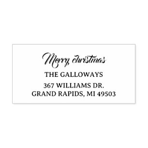 Merry Christmas Self-Inking Stamp Holiday Cards,