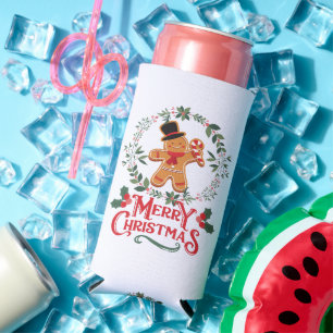 Merry Christmas Seltzer Can Cooler