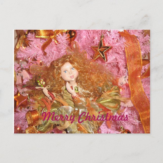 Merry Christmas...Sent with Love Holiday Postcard (Front)