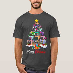 Merry Christmas Sewing Machines Xmas Tree Lights Q T-Shirt