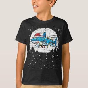 Merry Christmas sharkmas Shark Christmas Santa Lig T-Shirt