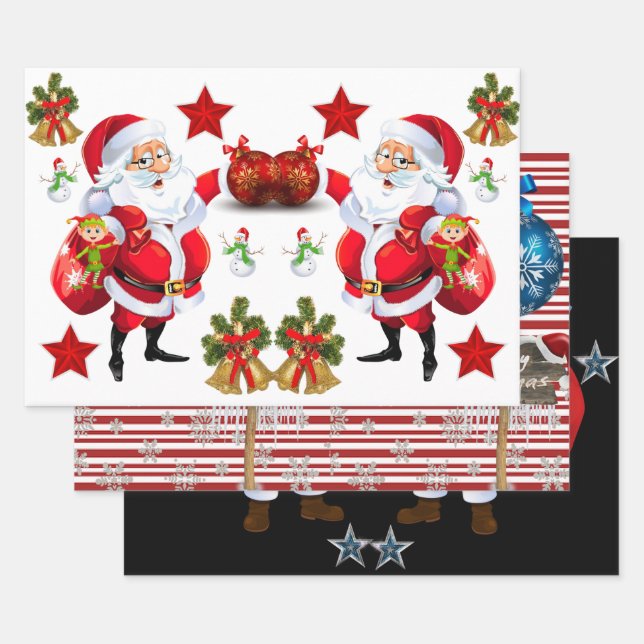 Merry Christmas Sheets Wrapping Paper (Set)