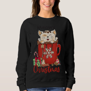 Merry Christmas Shirt Cat Lovers Xmas Tee Cute Kit