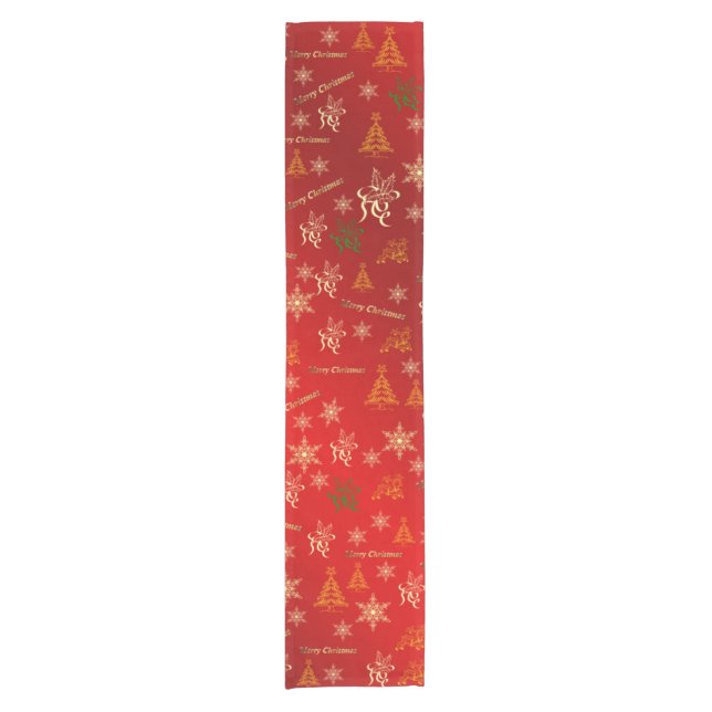 merry christmas short table runner (Front)